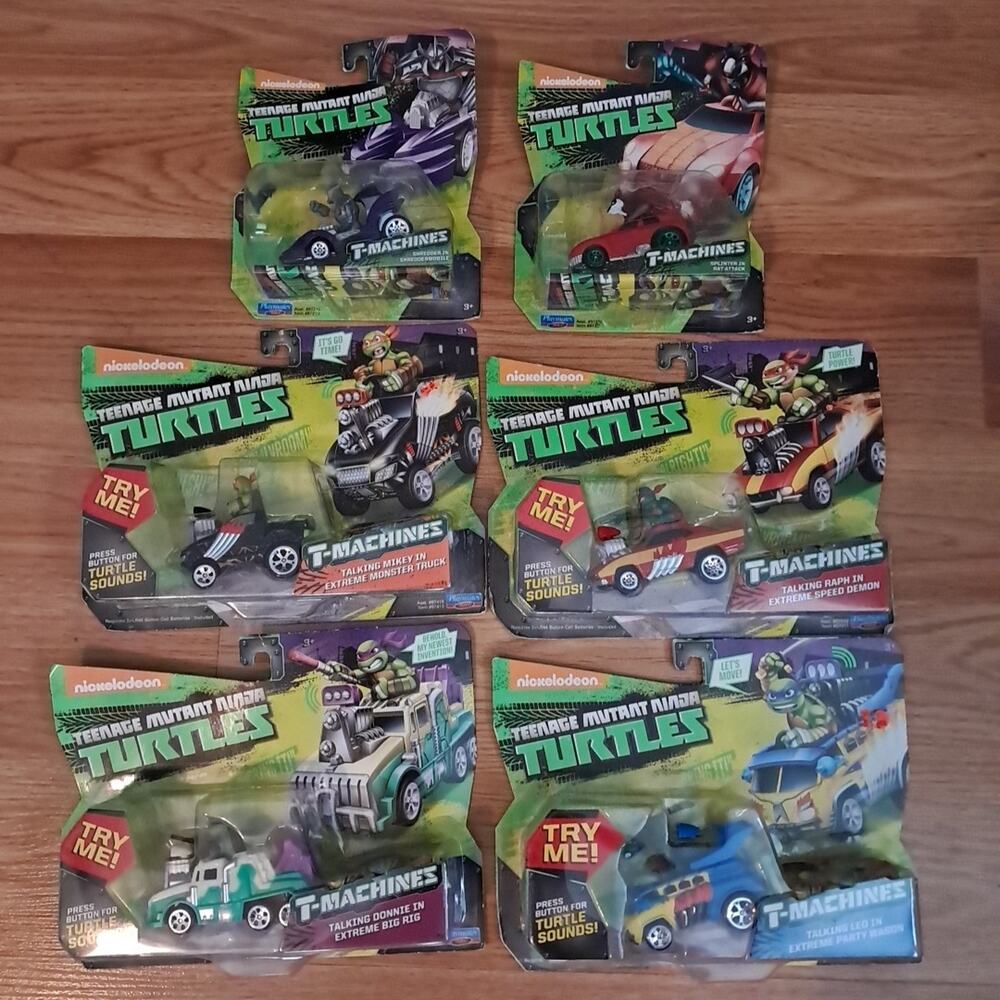 Nickelodeon 2015 TMNT T-Machines Talking Die-cast Car Bundle Lot of 6 NIP